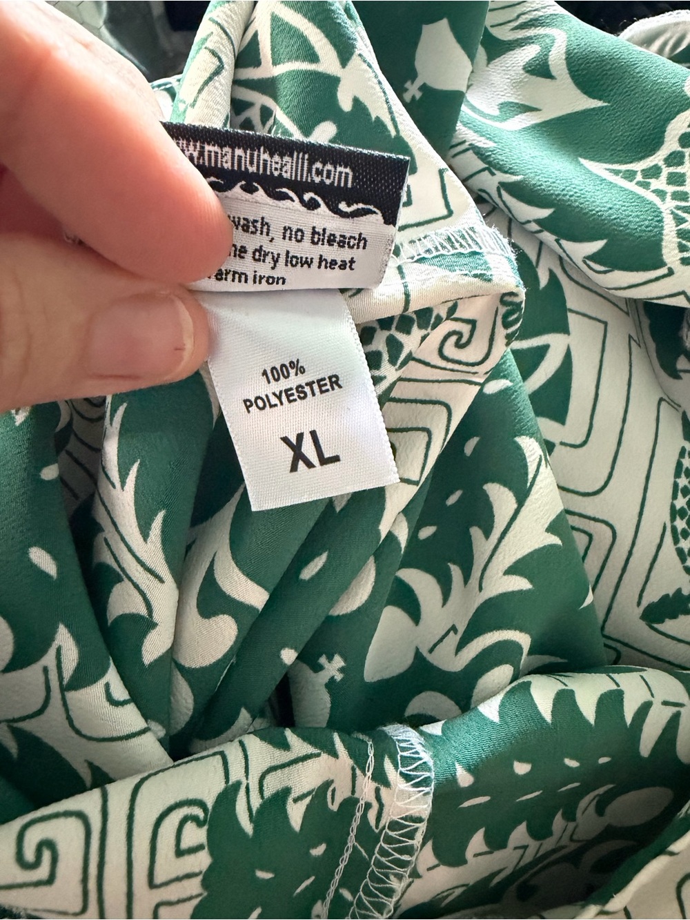 Manuhealii Onipa’a Green/White sz xl jumpsuit - Picture 4 of 5